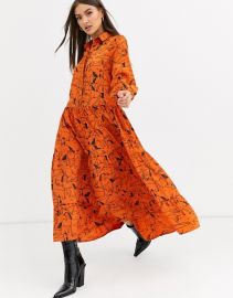 Neon Rose maxi tiered tea dress in horse sketch print   ASOS at Asos